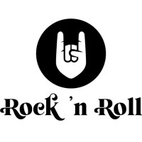 Rock `n Roll Halbleinen Geschirrtuch Abtrockentuch Küchentuch | beige | 50x70 cm mit hochwertiger Stickerei