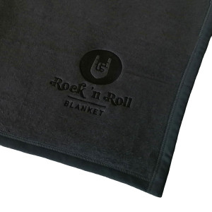 Rock `n Roll Blanket | Wohndecke Sofadecke Kuscheldecke | Uni anthrazit | 150x200 cm mit hochwertiger Stickerei